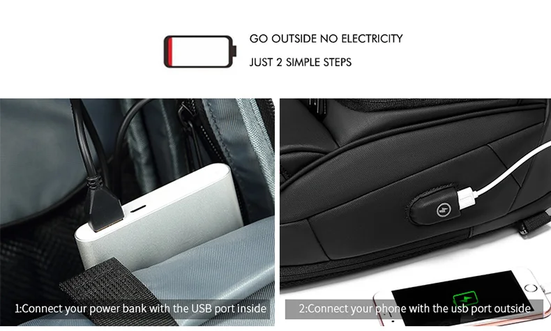 Men Chest Bags Large Capacity USB Charging Waterproof Fit For 9.7 inch Ipad Tote Casual Fashion Breathable For Men Shoulder Bags