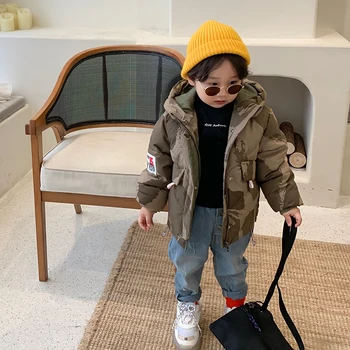 

2020 New Children's Down Jacket Kids Winter Boys Thickened Short Jackets Children Girls Baby Winter Wear White Duck Down Coat