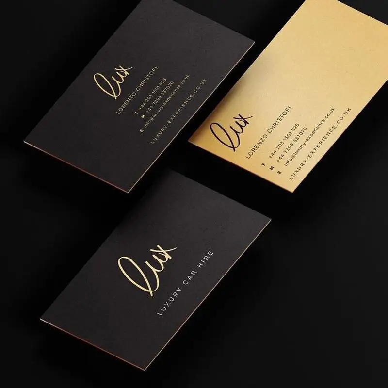 Factory Direct Wholesale Unique Luxury Business Card Printing Custom Name Cards Office Supplies Postcards Set Cards - Цвет: custom