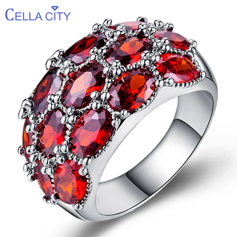 Cellacity Luxury 925 Silver Ring For Women With Oval Ruby Gemstone Designer Silver Fine Jewelry Women Party Wholesale Gift Cellacity Luxury 925 Silver Ring For Women With Oval Ruby Gemstone Designer Silver Fine Jewelry Women Party Wholesale Gift