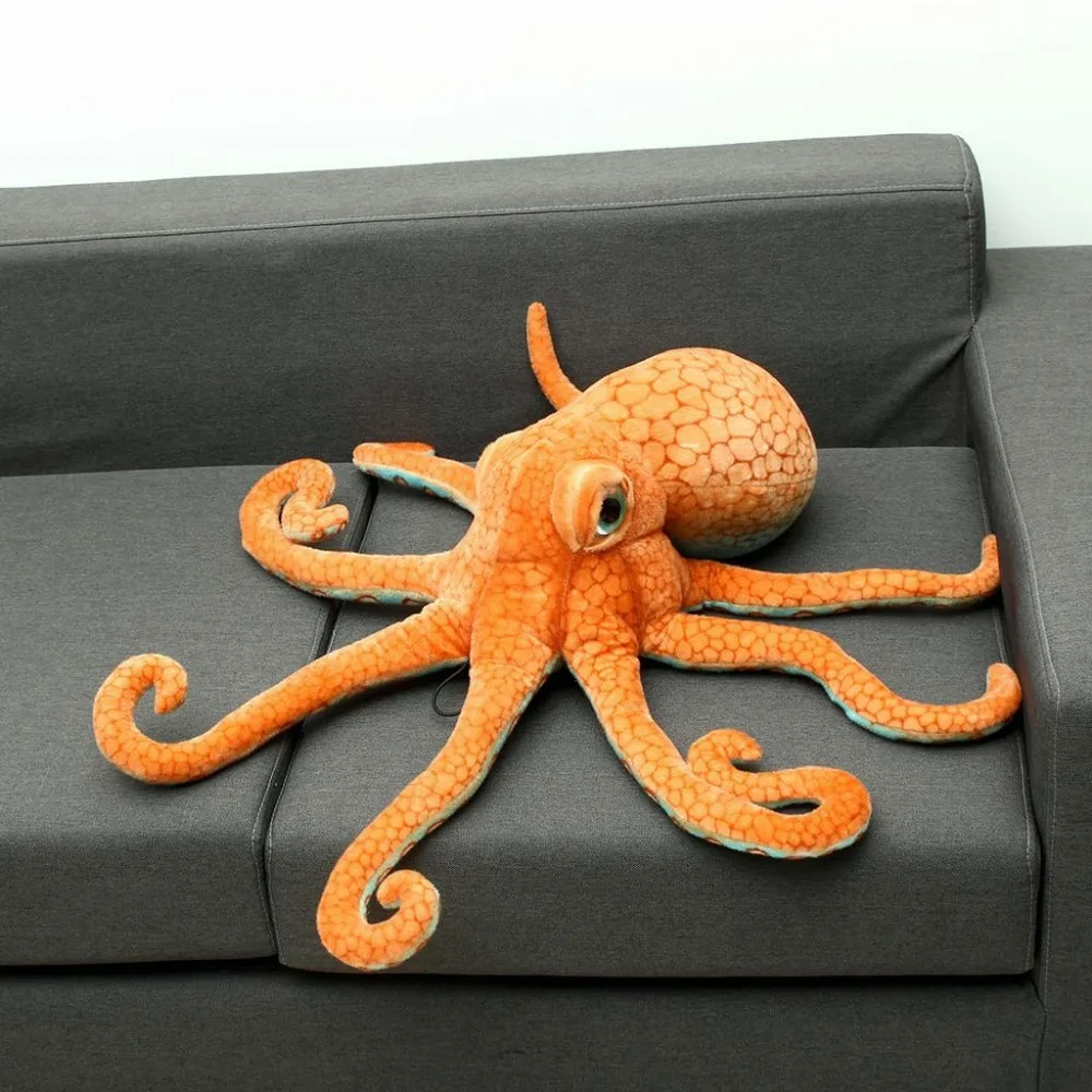 Grande Engraçado Bonito Polvo Lula Pelúcia Animal Macio Brinquedo Boneca Travesseiro Decoração Presente Ainy-80cm 16 AINY 80CM grande engraçado bonito polvo lula