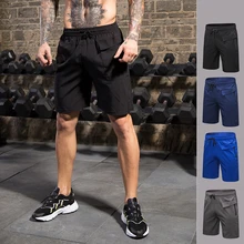 Новые летние повседневные шорты для бега для мужчин Удобные однотонные спортивные короткие дышащие для фитнеса и спортзала упражнения для брюк мужские большие размеры