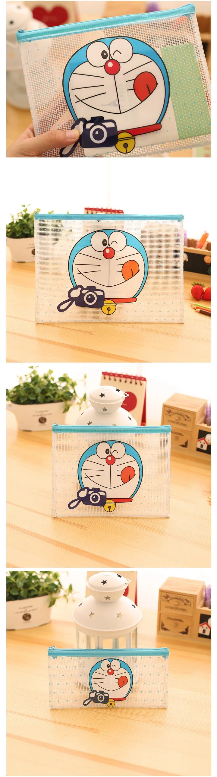 Милая сумка-файл для документов Doraemon A4, канцелярская папка, наполнение продукция, школьные офисные принадлежности, детский пенал