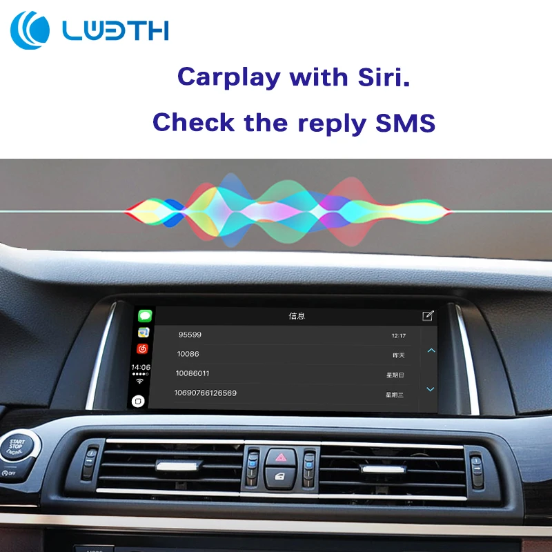 Discount For BMW 5 Series F10 CIC Wireless Apple Carplay Android auto GPS NAVI Cam 4