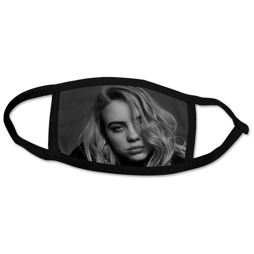 

Billie Eilish Mask Mouth Face Mask Unisex Cotton Dustproof Mouth Face Mask Women Men Party Masks New Album Activity Mask