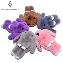 SCV Милая женская сумка-мессенджер, детская маленькая сумочка, Детская сумка на плечо из искусственного меха кролика для девочки, милые Мультяшные Сумки на цепочке