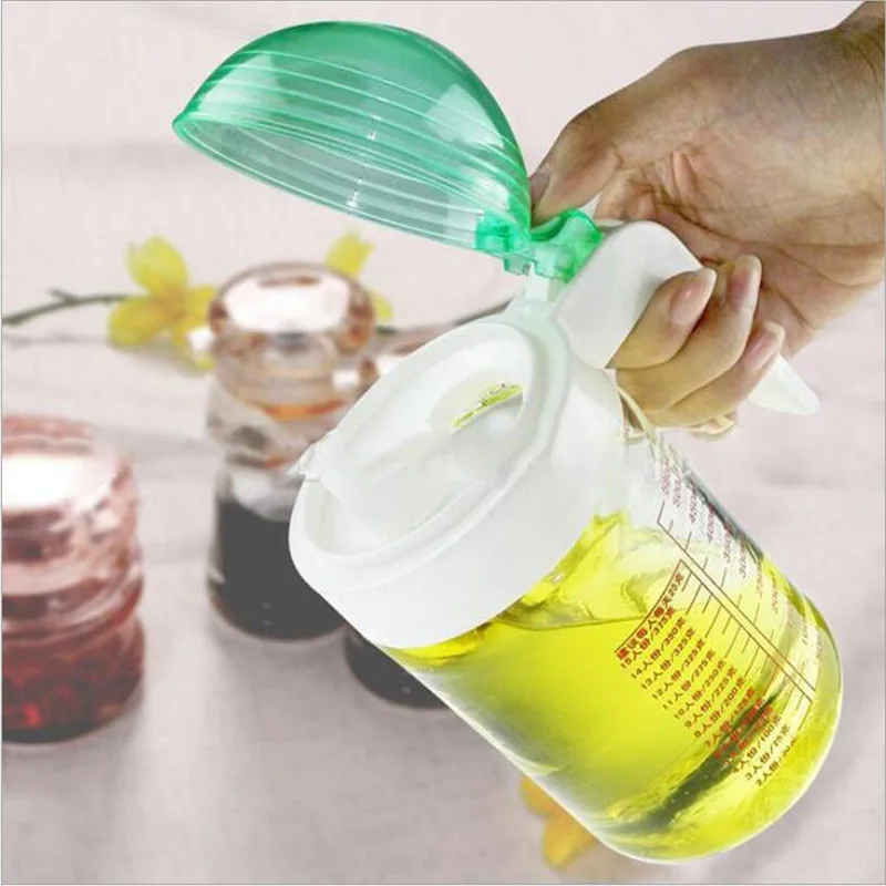 Capacity 580ml Glass Oil Pot Quality Vinegar Can Soy Sauce Bottle Leakproof Olive Dispenser Kitchen Cruet | Дом и сад