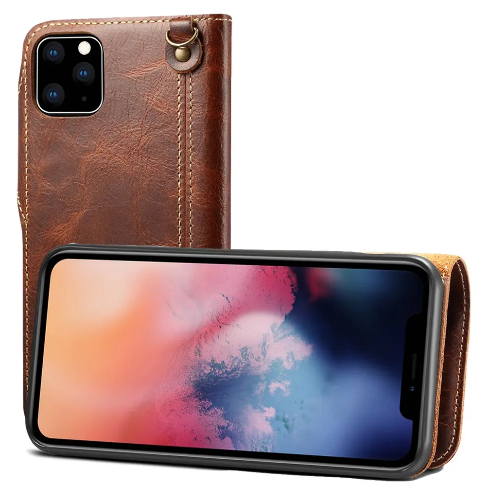 Натуральная кожа для нового iPhone 11 чехол Coque iPhone 11 Pro Max 6,5 ''чехол Флип Для iPhone 11 Pro Чехол кошелек Fundas