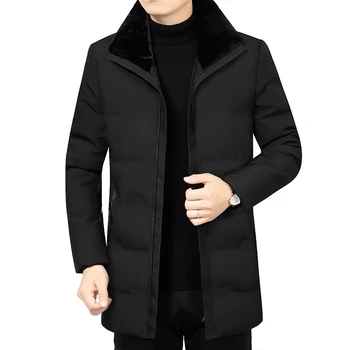 

Mens Parkas Winter Warm Jacket Coats Men Fashion Casual Mens Winter Jackets and Coats Fleece Parkas Collar Detachable Clothes