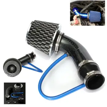 

Universal Car Automobile Racing Air Intake Filter Alumimum Pipe Power Flow Kit GM Car Racing with Cone Air Filter Inlet