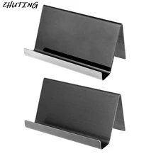 Бизнес-держатель для карт из нержавеющей стали, настольный дисплей для карт, органайзер для офиса