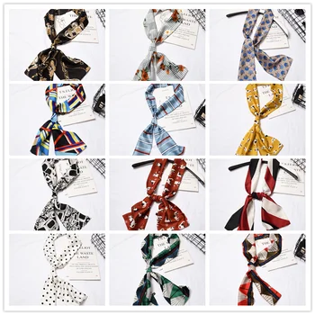 

dot Leopard Print Bag Strap Scarf 2020 Womens Silk Fashion Head Scarf Headwear Long Scarves Bag Accessories Ribbon