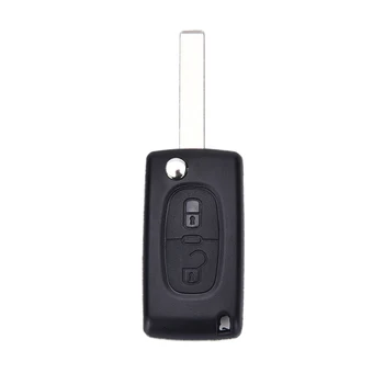 

Replacement 2 Button Remote Flip Folding Key Fob Case Shell Blade For PEUGEOT 307 308 107 207 407 New