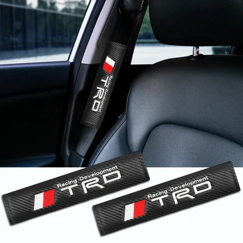 

2X Car styling TRD Carbon Fiber Seat Belt Shoulder Protection Cushion For Toyota camry 40 rav4 mark 2 aqua venza Car Accessories