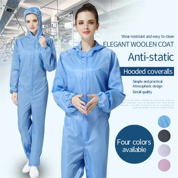

Reusable Protective Clothing Anti-static Suits Isolated From Human Contact Dust-proof Coverall Workwear Clothing
