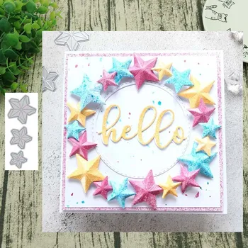 

Five-pointed star Metal Cutting Dies for Scrapbooking Steel Craft Die Cut Embossing Paper Card Album Stencil