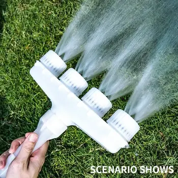 

4 Heads Adjustable Irrigation Nozzle Sprinkler Adapter Garden Spray Nozzle Atomization Sprinklers Outdoor Orchard Seedling