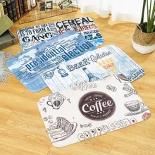 Бутик фланель Америка Стиль половик дверь рот коврик и губка коврик с принтами грязи легко мыть не линять