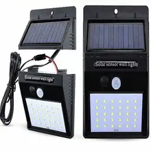 Солнечная лампа СВЕТОДИОДНАЯ Лампа PIR датчик движения настенный светильник наружный водонепроницаемый энергосберегающий сад уличный двор дорожка для дома лампа безопасности