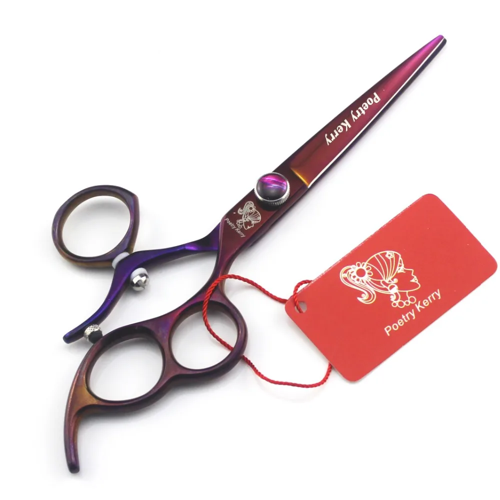 

"6.0 Inch High-grade Purple Flat Shear High-end Hairdressing Scissors 360-degree Rotation Personalized Hairdressing Tools Size"
