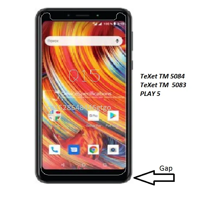 Закаленное стекло для переднего экрана TeXet TM 5084 Защитное прозрачное 5083 play 5 |