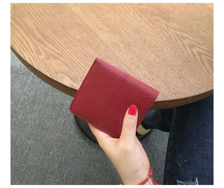 Cena Portfel kobiet skórzany portfel modna klamra etui na karty bifold portfel z miękkiej skóry