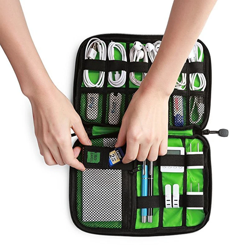 Высокое качество Цифровая Сумка, дорожная сумка данных сумка в полоску, электроника, аксессуары, органайзер для путешествий сумка чехол для зарядные устройства, кабели для наушников