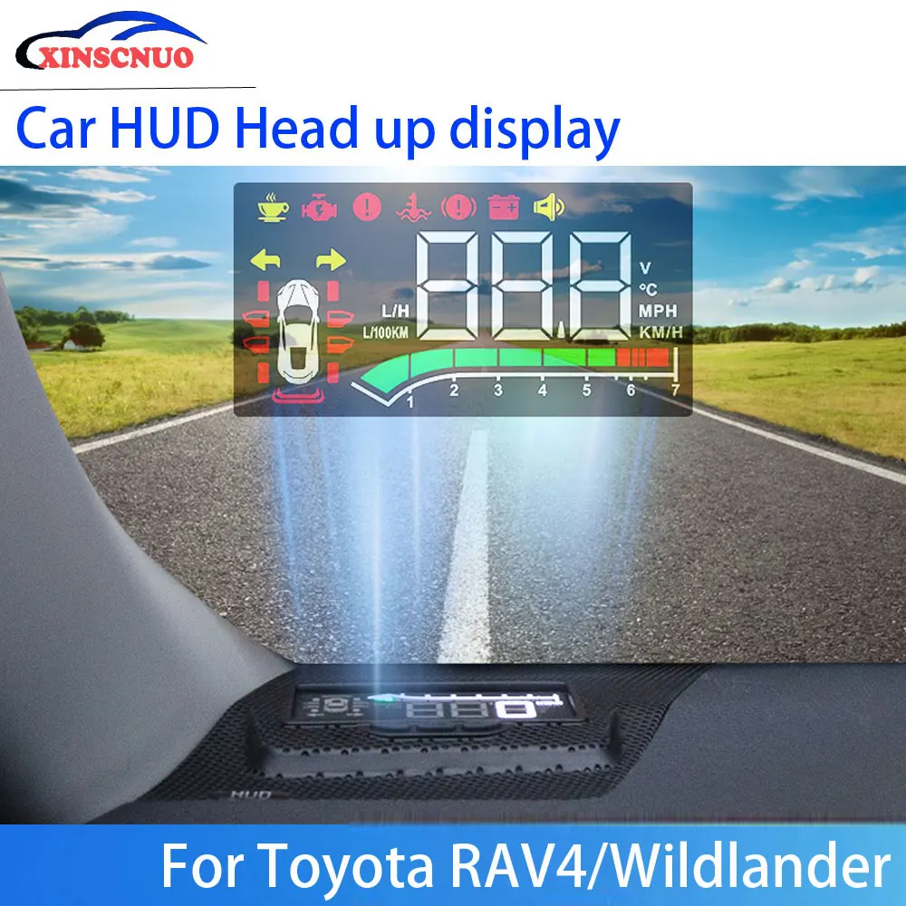 XINSCNUO для Toyota landlander/RAV4 2013 2017 2018 2019 2020 OBD Автомобильный HUD Дисплей проектор лобовое