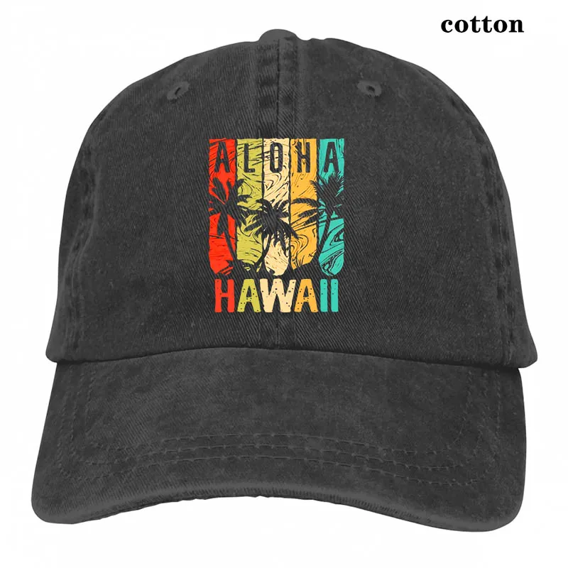 Aloha Hawaii Hawaiian Beach Family Vacation Aloha Beaches Baseball cap men women Trucker Hats fashion adjustable cap - Цвет: 3-Black
