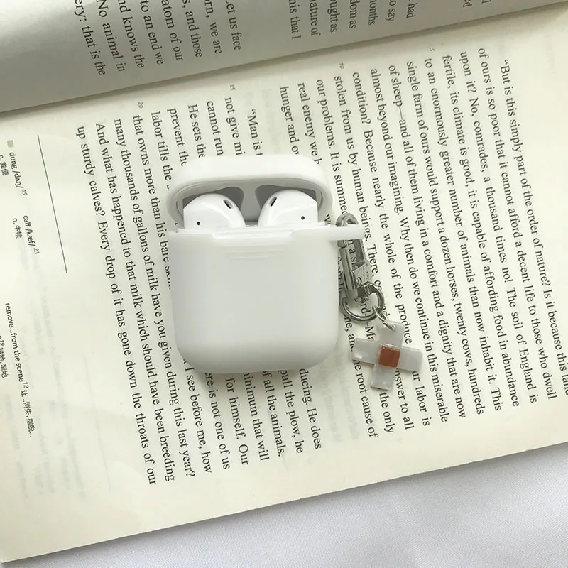 DIY милый силиконовый чехол для Apple аксессуары для airpods Bluetooth наушники защитный чехол мультфильм сумка анти-потеря ремень - Цвет: A3