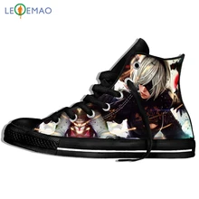 Уличная прогулочная обувь для мужчин/Nier Automata принт хип-хоп Harajuku аниме спортивная обувь удобные студенческие кроссовки на шнуровке