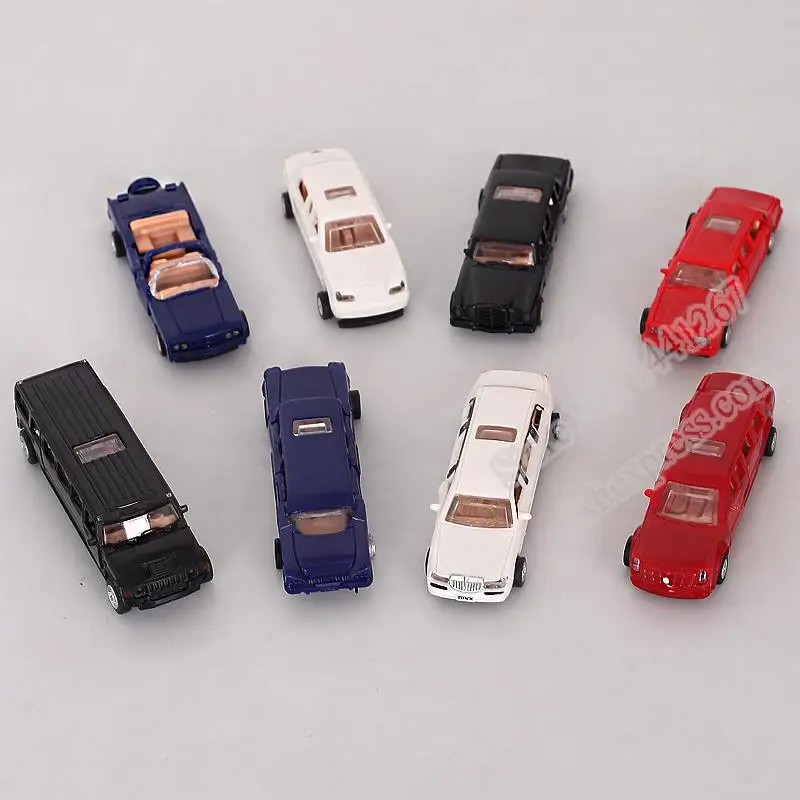 8 шт./компл. 1:87 4D тянущиеся лимоны Deluxe автомобиль пластиковая сборка Chevrolet Hummer