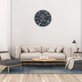 

New Creative Wall Clock MDF Density Board Art Clock 5mm thick Battery Operated Decorative Round Silent Wall Clocks