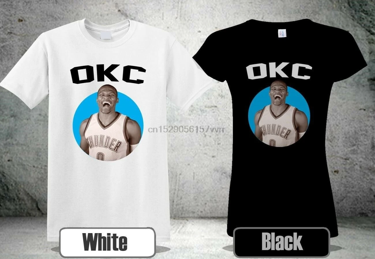 Мужская черно-белая футболка с принтом King Рассел Westbrook | одежда
