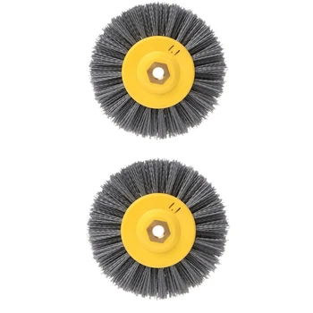 

2 piece 150x40mm x M14 P80/ P60 Nylon Abrasive Wire Polishing Brush Wheel for Wood Furniture Stone Antiquing Grinding