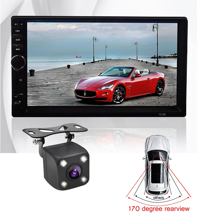 Carsanbo 7 дюймов 2 Din Автомобильное видео Авто аудио стерео Зеркало Ссылка сенсорный экран плеер Мультимедиа Mp5 Bluetooth USB TF FM камера