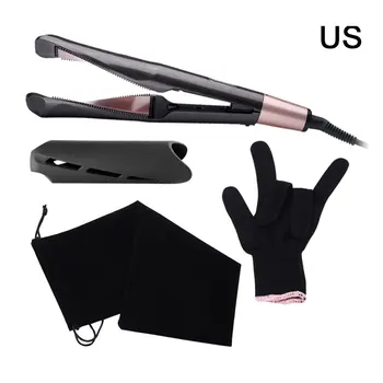

Hair Straightener and Curler 2 in 1 Straightener and Curling Iron, Tourmaline Ceramic Twisted Flat Iron with LCD Display