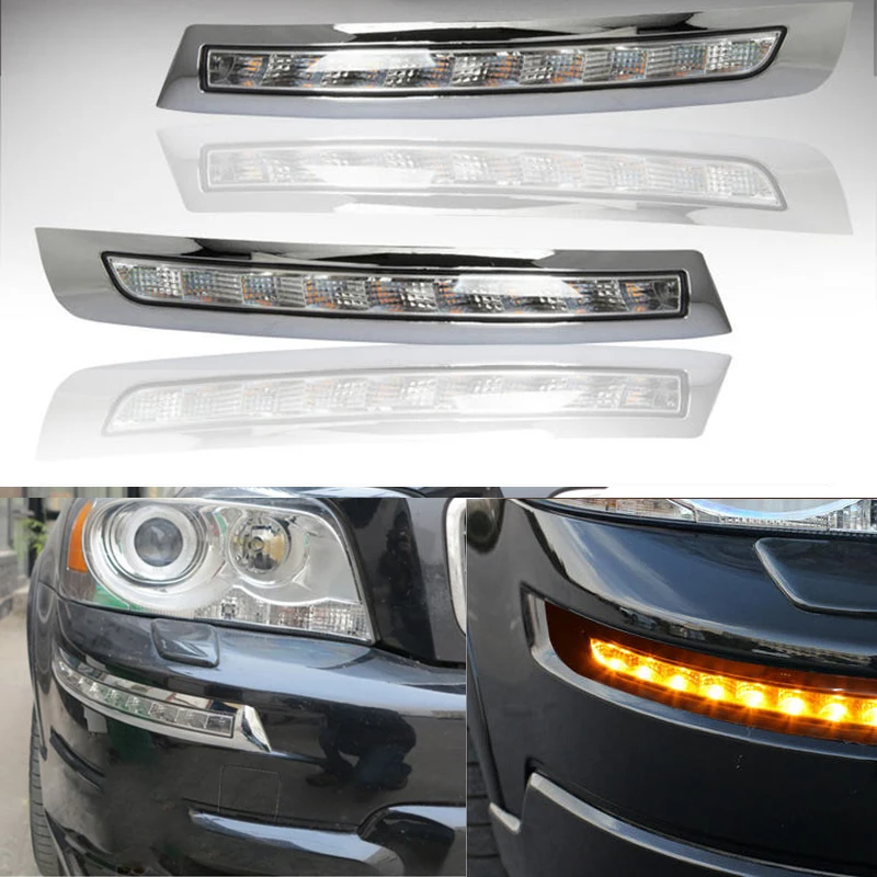 ECAHAYAKU 1 пара светодиодный DRL Дневной светильник для Volvo XC90 2007 2008 2009 2010 2011 2012 2013 AC/DC 12V