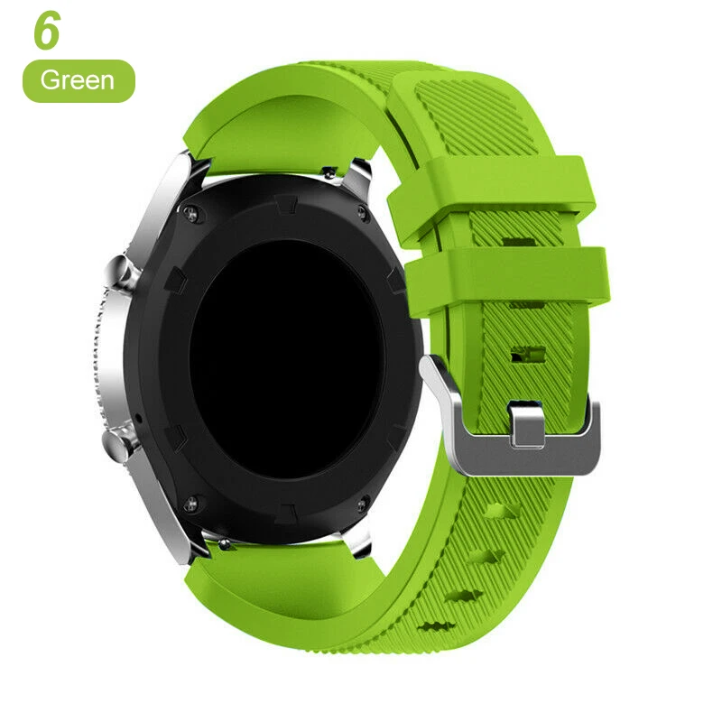 Green 6 22 мм силиконовый спортивный ремешок для часов Galaxy watch 46 мм для samsung gear S3 Classic Frontier для huawei watch Gt ремешок - Цвет ремешка: Green 6