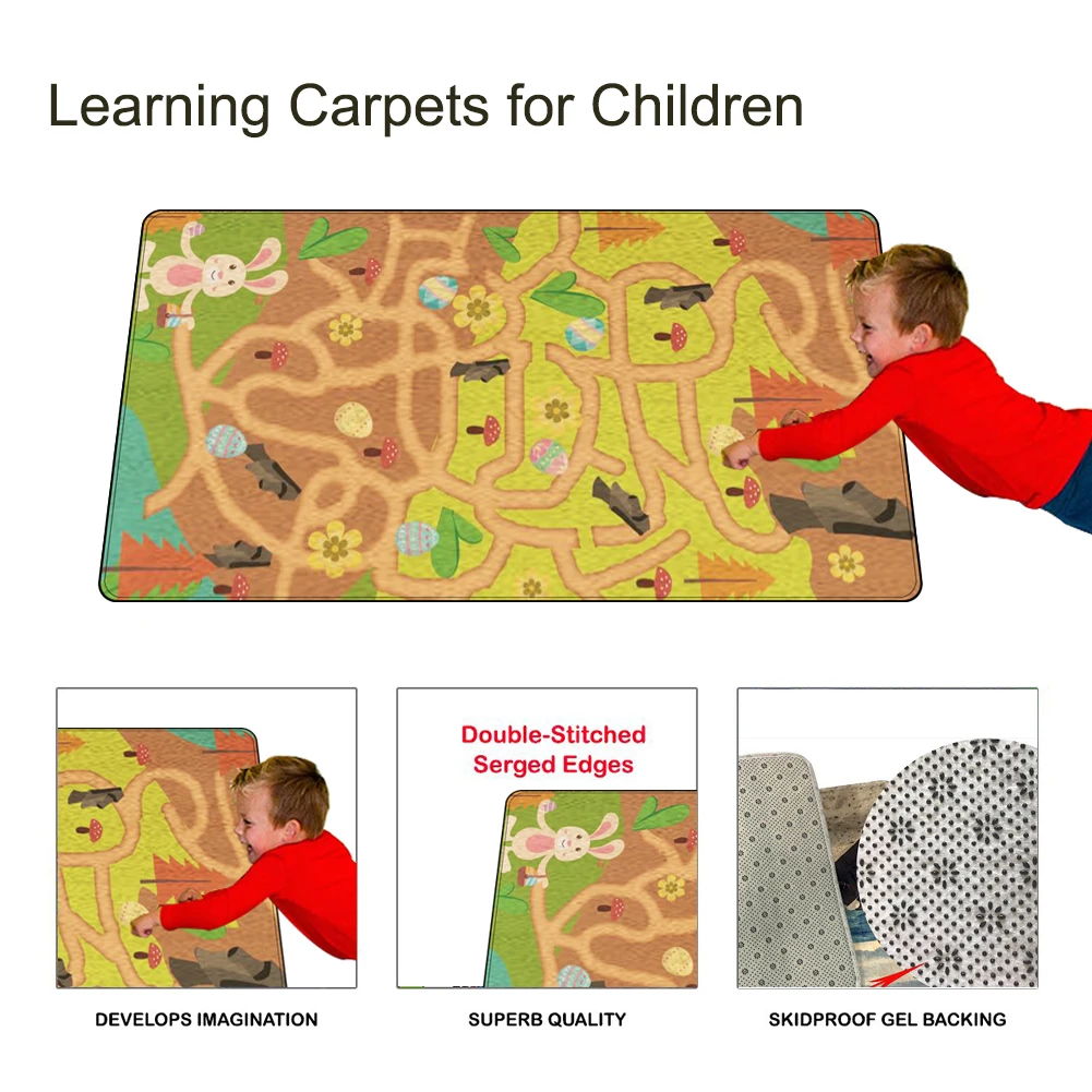 Ползающие дошкольные игрушки украшение комнаты мультяшный узор детские Нескользящие Детские игровой коврик для обучения водонепроницаемый толстый дом