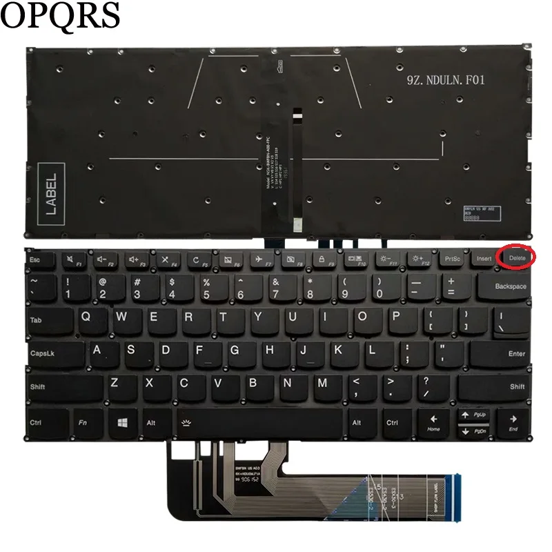 Teclado para Lenovo Teclado com Retroiluminado Novo Ouro Cinza Preto Eua C340-14 C340-14api C340-14iml C340-14iwl us - - Imagem 4