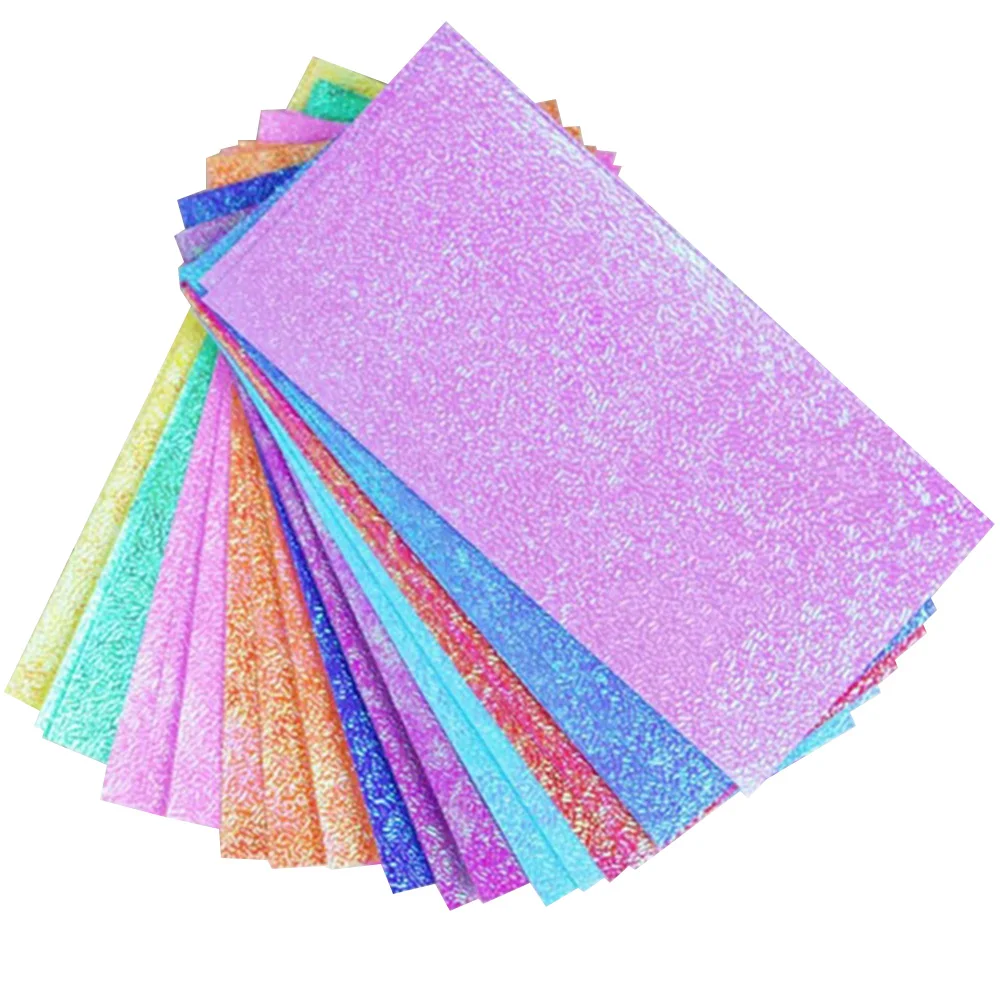 50pcs/set Square Origami Paper Single Side Shining Folding Solid Color Papers Kids Handmade DIY Scrapbooking Craft Decoration