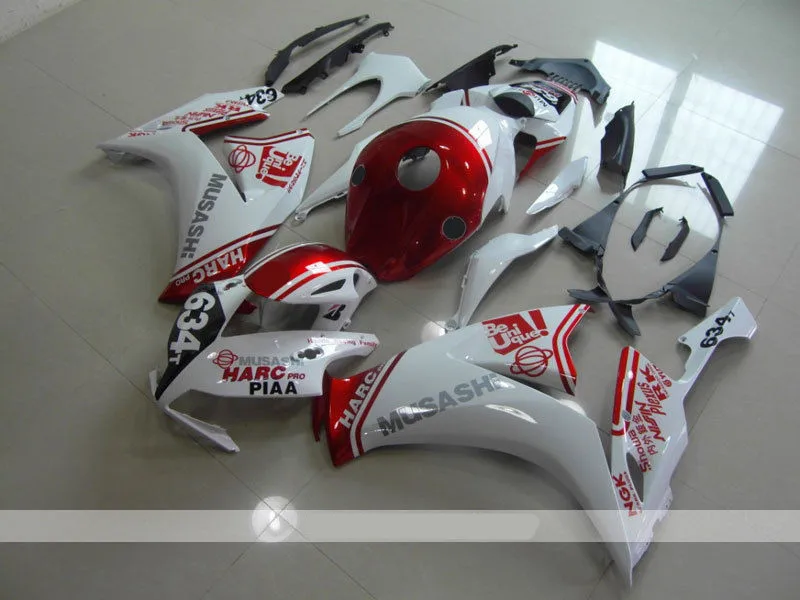 Топ впрыска ABS Полный обтекатели комплект Подходит для HONDA CBR1000RR 2012 2013 15 16 CBR 1000RR 12-15 CBR1000 обтекатель, цвет красный, белый
