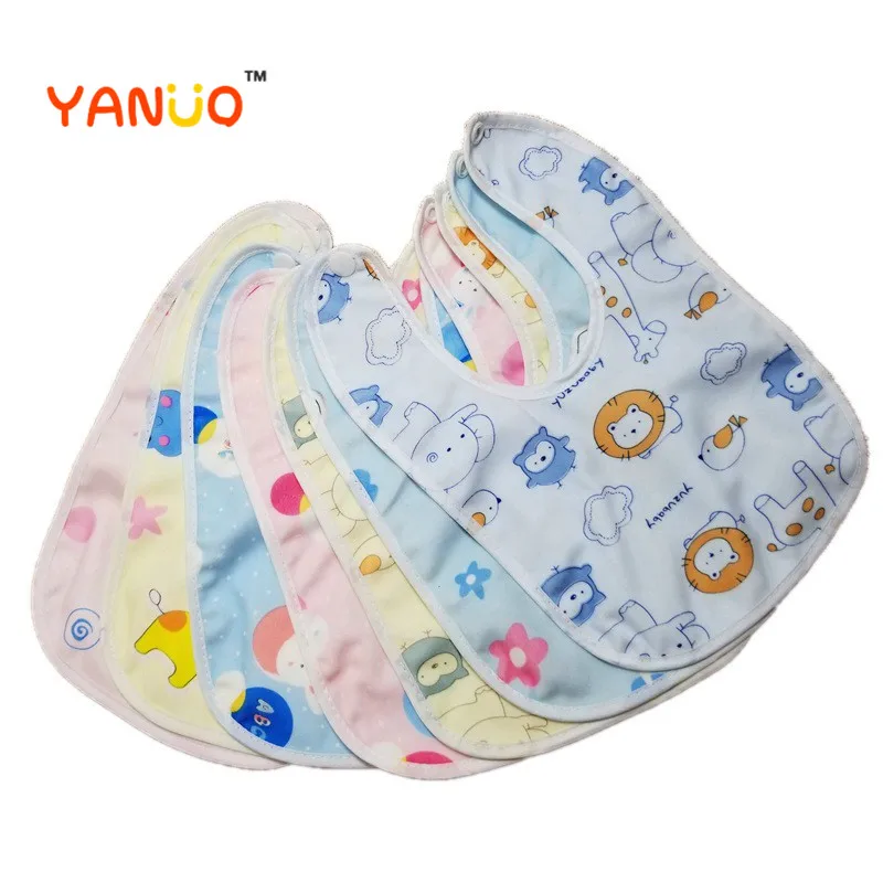 Newborn Baby Boy Baby Scarf Waterproof Saliva Baby Bib Saliva Towel Bib Cartoon Soft Lint Bib (Suede + PU Waterproof Layer)