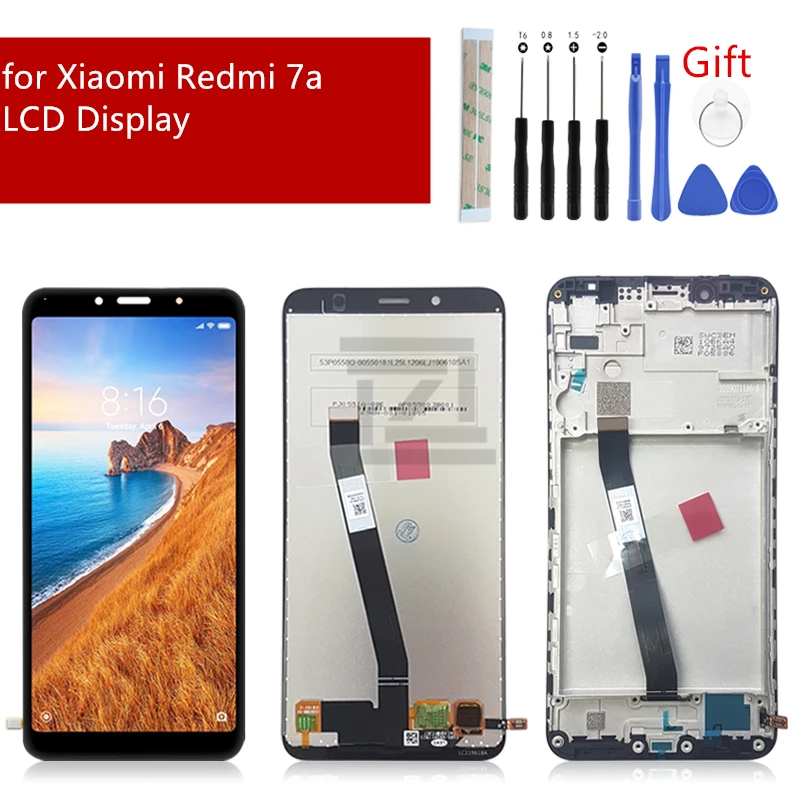

for Xiaomi Redmi 7A LCD Display Touch Screen Digitizer Assembly with Frame replacement Repair Spare Parts with gift
