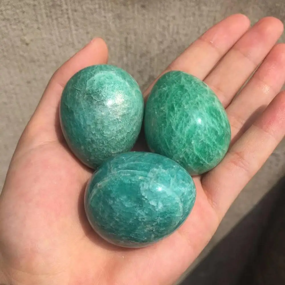 Природный Амазонит полированная яйцо Amazon Stone яйцо для тренировки вагины Рейки Чакра кварцевые камни 1 шт