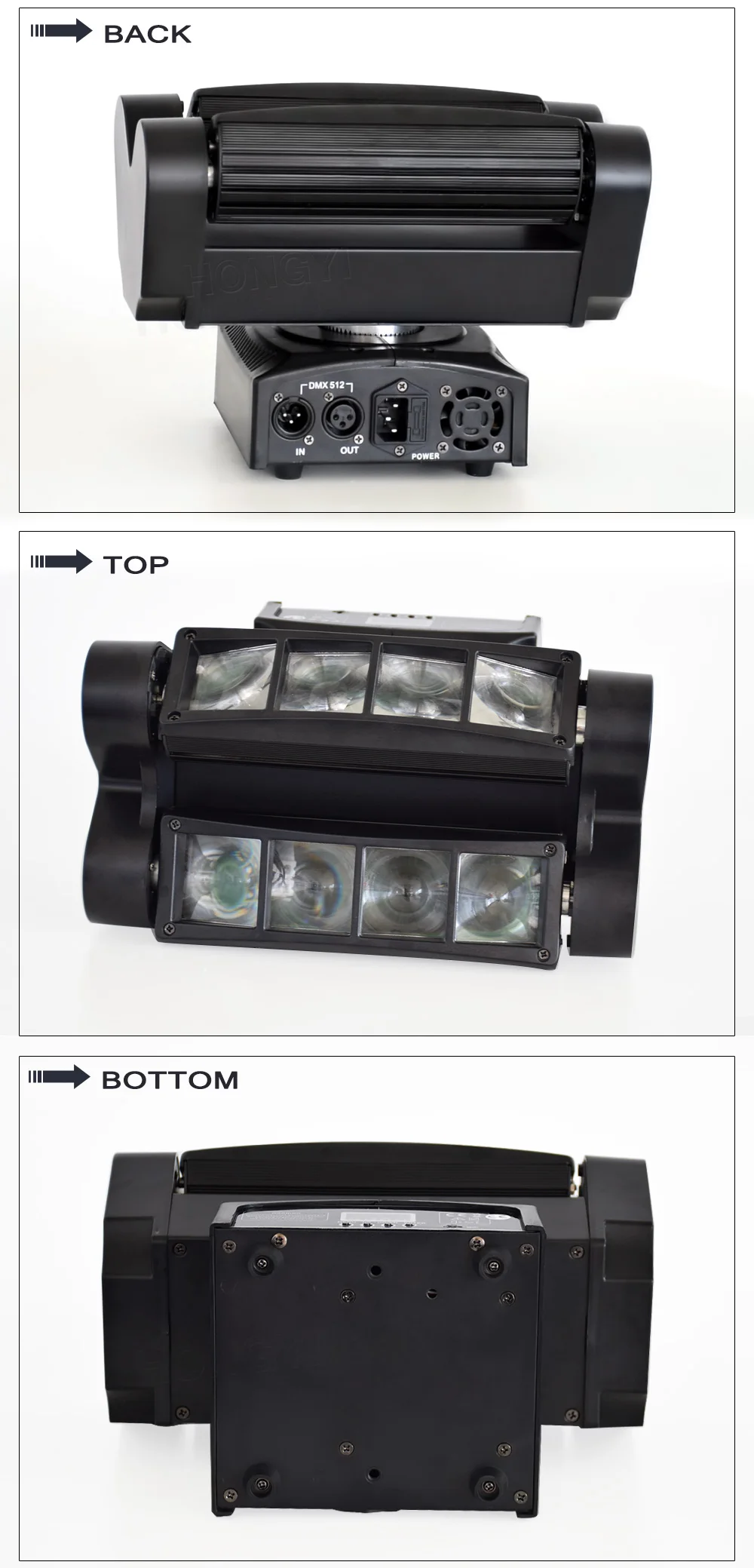 Сценический свет dj светодиодное оборудование для дискотек, 8x10 Вт RGBW 4IN1 светодиодный луч-паук Поворотная голова светового оборудования