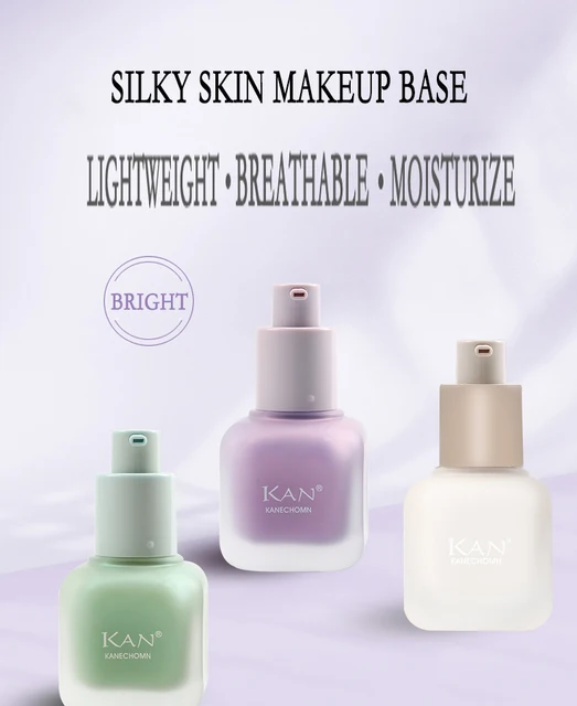 KAN Makeup Base 3 Color Face Concealer Primer Natural Matte Make Up Foundation Pores Invisible Prolong