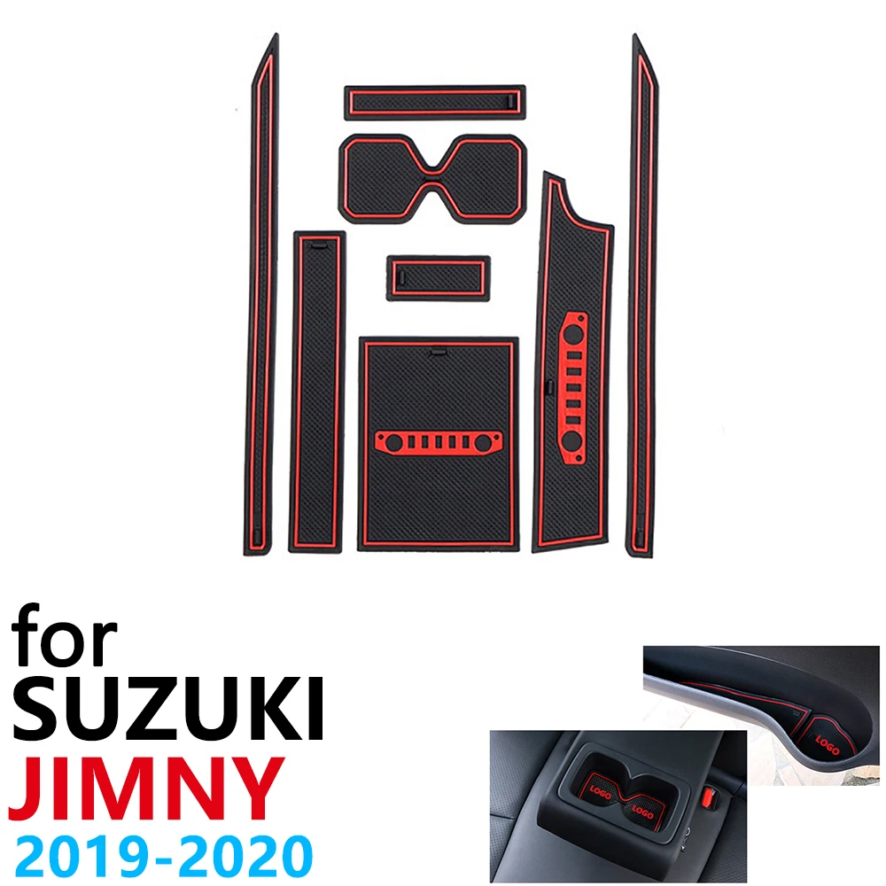 Противоскользящие резиновые чашки подушки двери паз коврик для Suzuki Jimny JB64 JB74 Jimny Sierra автомобильные аксессуары коврик для телефона