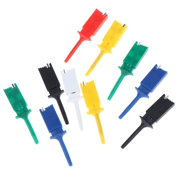 

10ps Test Hooks Clips for Logic Analyzers Logic Test Clip Red Black Yellow Green Blue White Flattening Test Flat Hook Connection